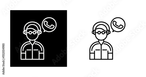 Contact Us Vector Icon