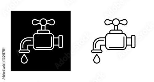 Water Faucet Vector Icon