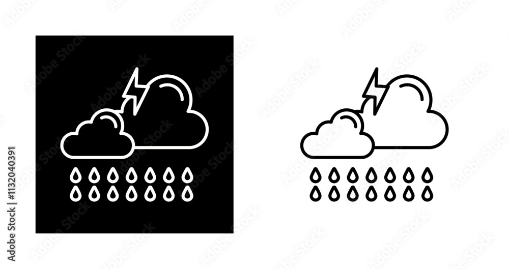 Fototapeta premium Storm Vector Icon