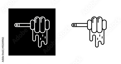 Honey Dipper Vector Icon