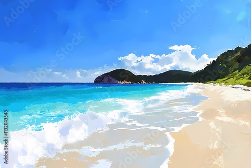 Serene Beachscape: A Tropical Paradise