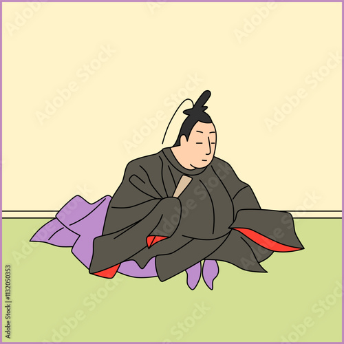 カラー正方形百人一首　中納言兼輔