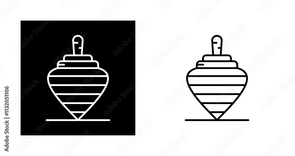 Obraz premium Spinning Top Vector Icon