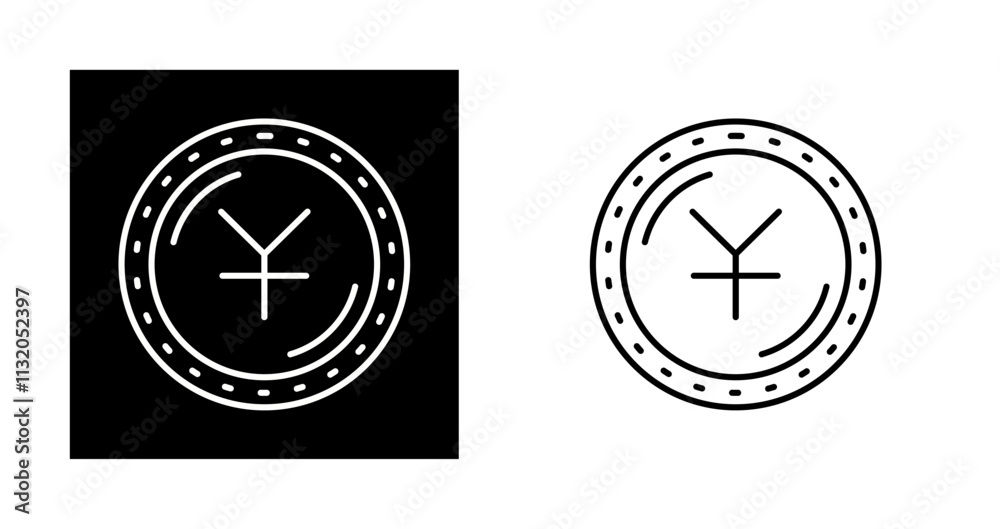 Fototapeta premium Yuan Currency Vector Icon