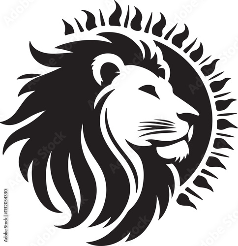 Wallpaper Mural Lion silhouette vector art illustration Torontodigital.ca