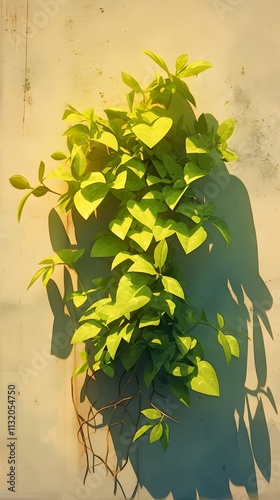 Rapid Plant Growth Bursting Through Concrete in Gritty Urban Decay
