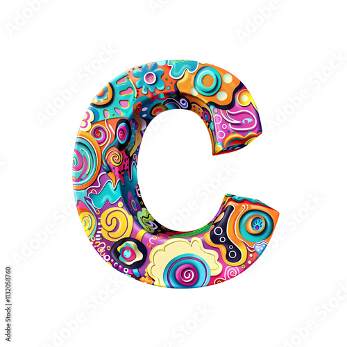 Playful cartoon-themed alphabet A to Z, rounded and bubbly lette photo