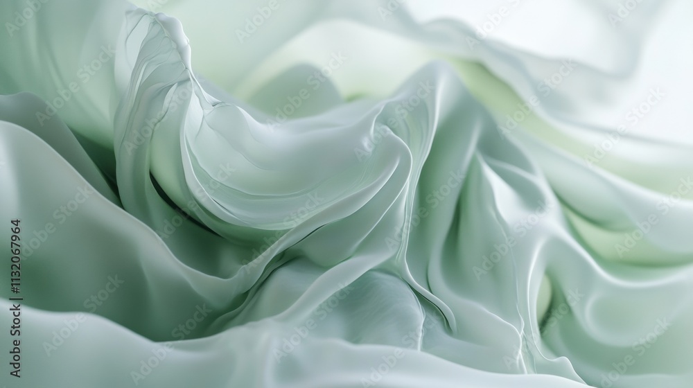 Obraz premium Organic fluid abstract mimicking natural water currents in soft, soothing palettes