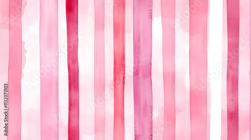 Seamless pink stripes background. watercolor hand drawn pattern pink pastel colors for fabric texture, wallpaper, home decor prints. Stripes. Illustration photo