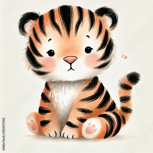 tiger on a white background
