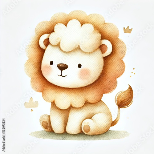lion on a white background