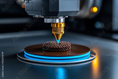 Innovative 3D Printing of Edible Chocolate: Modern Technology in Culinary Artistry and Design photo