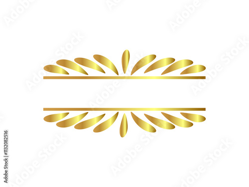 luxury golden title text frame border vector isolated 