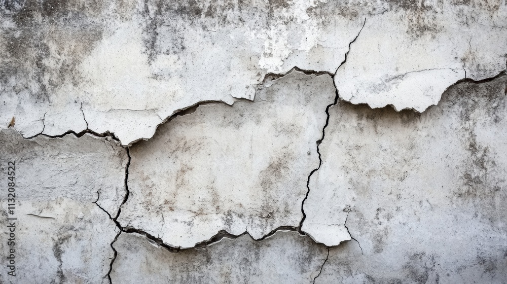 Obraz premium Weathered concrete texture with subtle cracks and earthy gray tones