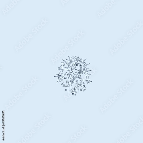 THESE HIGH QUALITY MOTHER MARIA VECTOR FOR USING VARIOUS TYPES OF DESIGN WORKS LIKE T-SHIRT, LOGO, TATTOO AND HOME WALL DESIGN