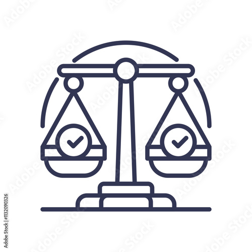 Balanced scales with check marks symbolize maturity and equilibrium.