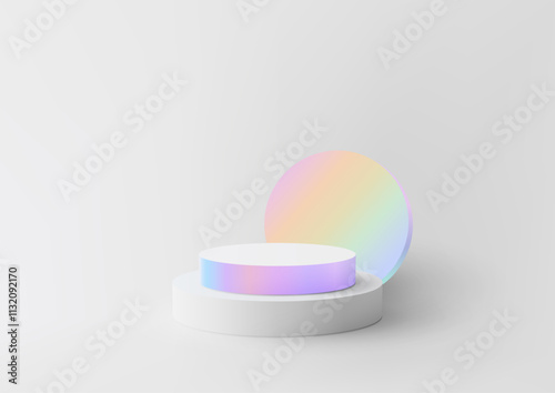 Colorful 3D Rainbow Podium ...