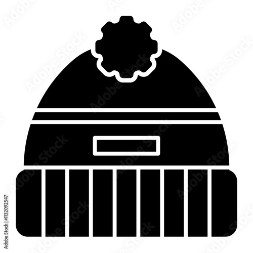 Beanie hat solid icon