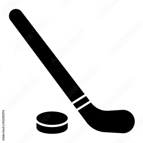 Hockey stick solid icon