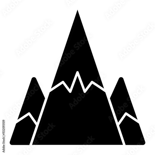 Mountain solid icon
