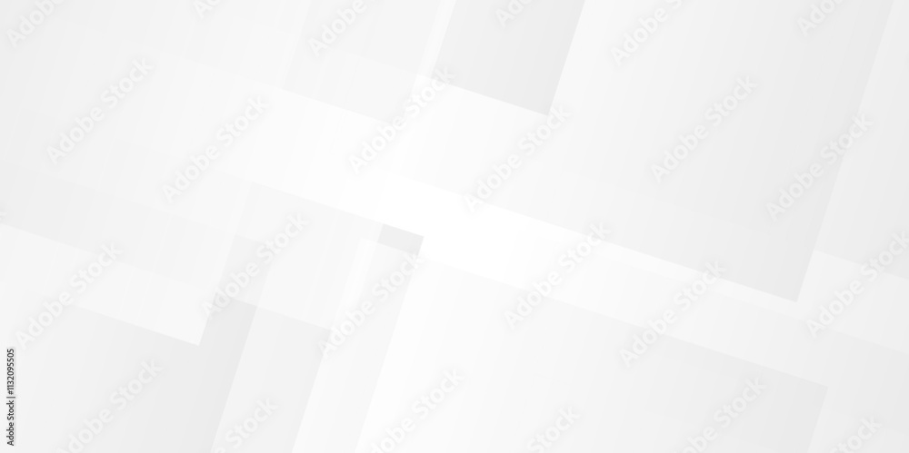 Fototapeta premium Modern white, gray gradient technology concept diamond triangle geometric line background. minimal rectangle randomly arranged white lines transparent layers white abstract design template background.