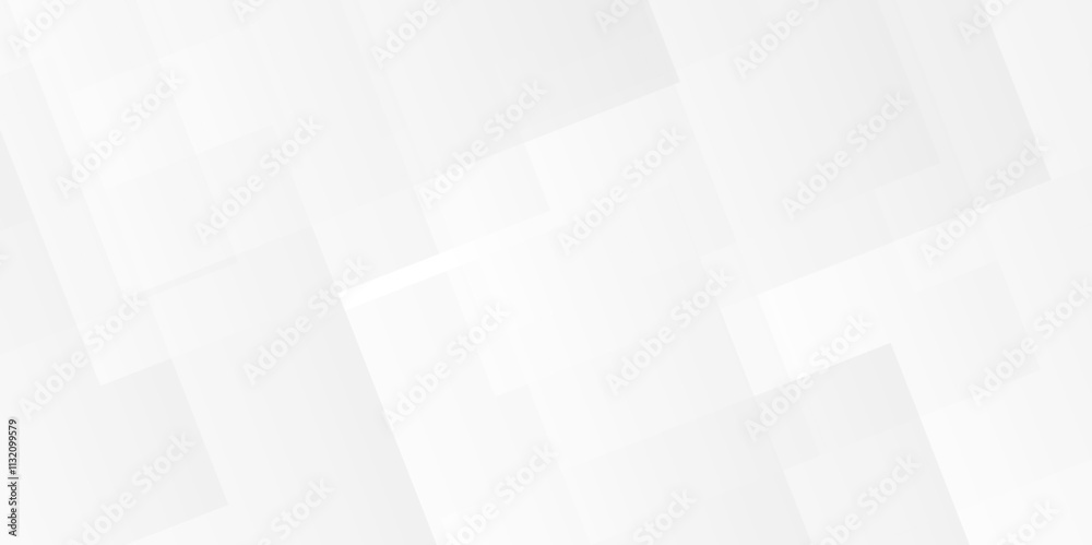 Fototapeta premium White and gray overlap triangle geometric technology pattern. minimal rectangle randomly arranged white lines transparent web square background layers. overlapping presentation design.