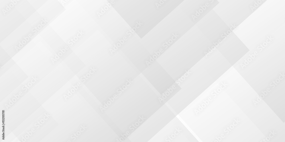 Fototapeta premium Modern white, gray gradient technology concept diamond triangle geometric line background. minimal rectangle randomly arranged white lines transparent layers white abstract design template background.