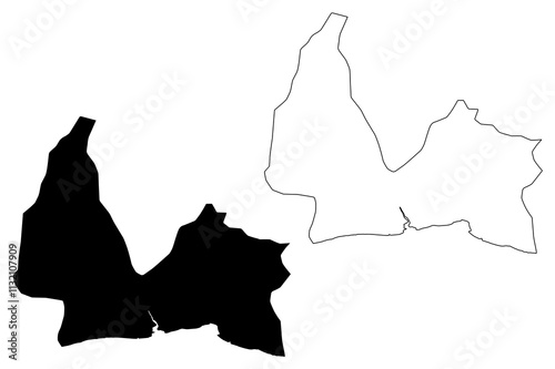 San Pedro de Macoris Province (Dominican Republic, Hispaniola, Provinces of the Dominican Republic) map vector illustration, scribble sketch San Pedro de Macorís map photo