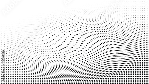 Light gradient halftone dots grunge wide background
