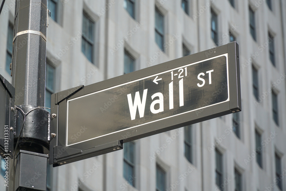 Fotografie close up on wall street sign