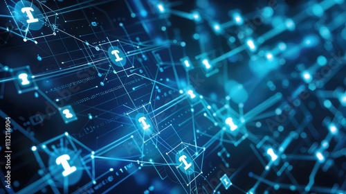 Cutting-Edge Digital Blockchain Network Visualization