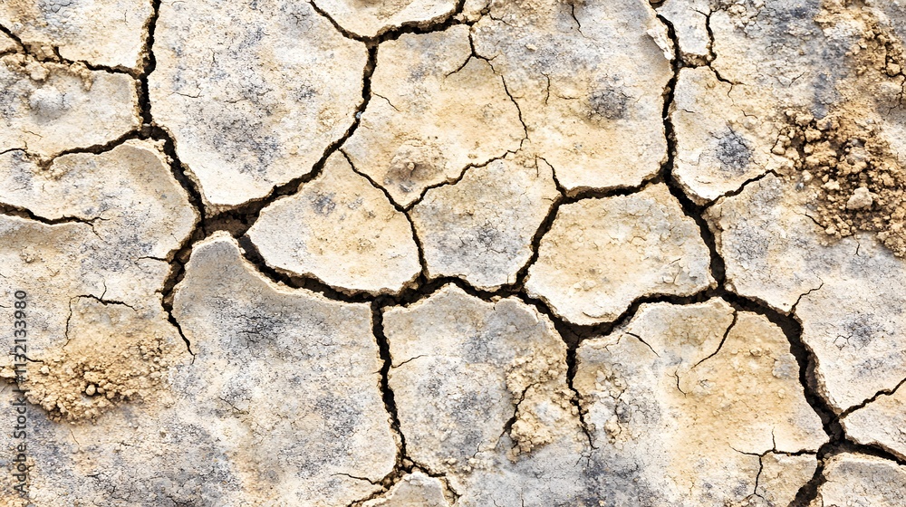 Fototapeta premium Cracked Dry Earth Texture Reflecting Climate Change and Global Warming Environmental Issues