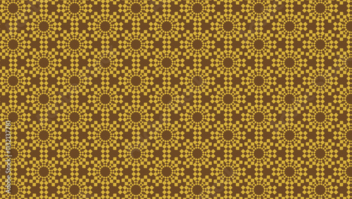 Brown and Yellow Geometric Pattern vector art illustration