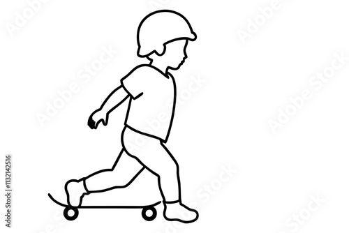 Skateboard silhouette illustration.