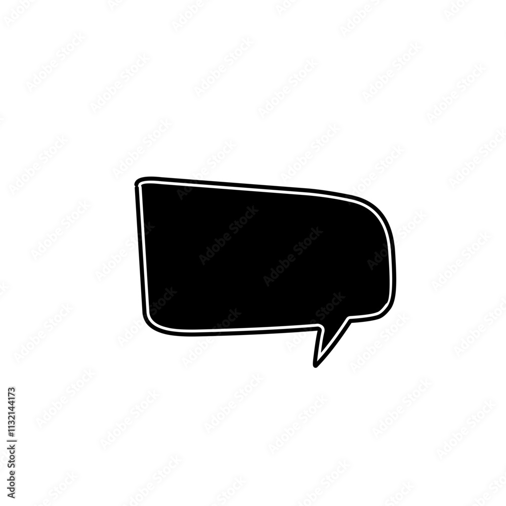 Naklejka premium black speech bubble icon