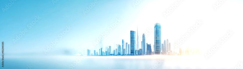 Fototapeta premium Future growth start visionary urban development in 2025 futuristic cityscape innovative architecture bright environment aerial viewpoint