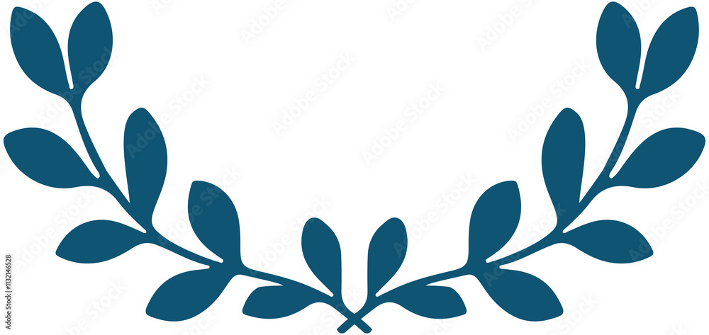 Fototapeta premium Circular laurel foliate icon 