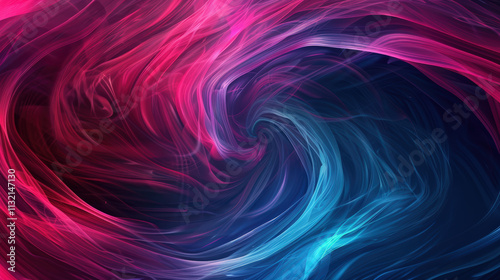 Colorful Swirling Vortex with Smooth Fluid Motion and Abstract Light Patterns in Pink and Blue Shades