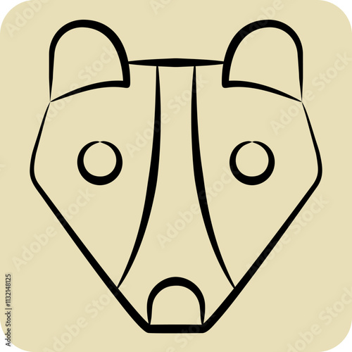 Icon Weasel. related to Animals symbol. hand drawn style. simple design editable