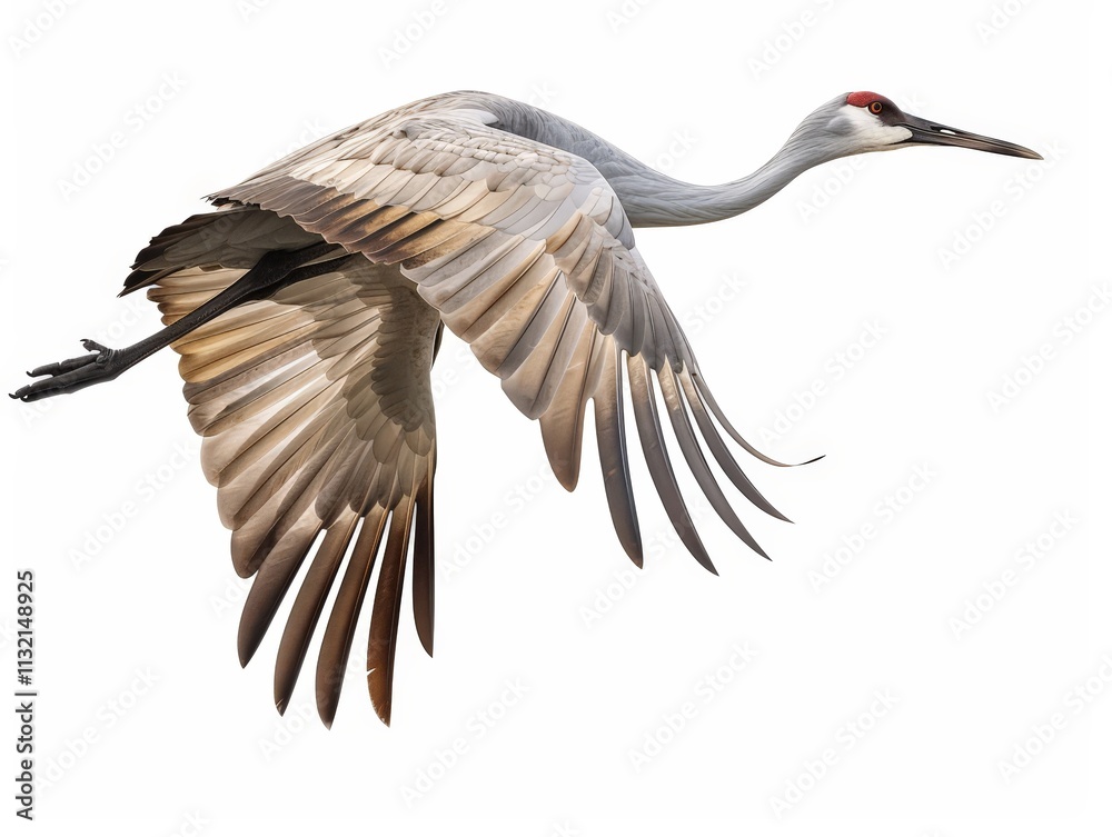 Fototapeta premium Sandhill Crane in Flight