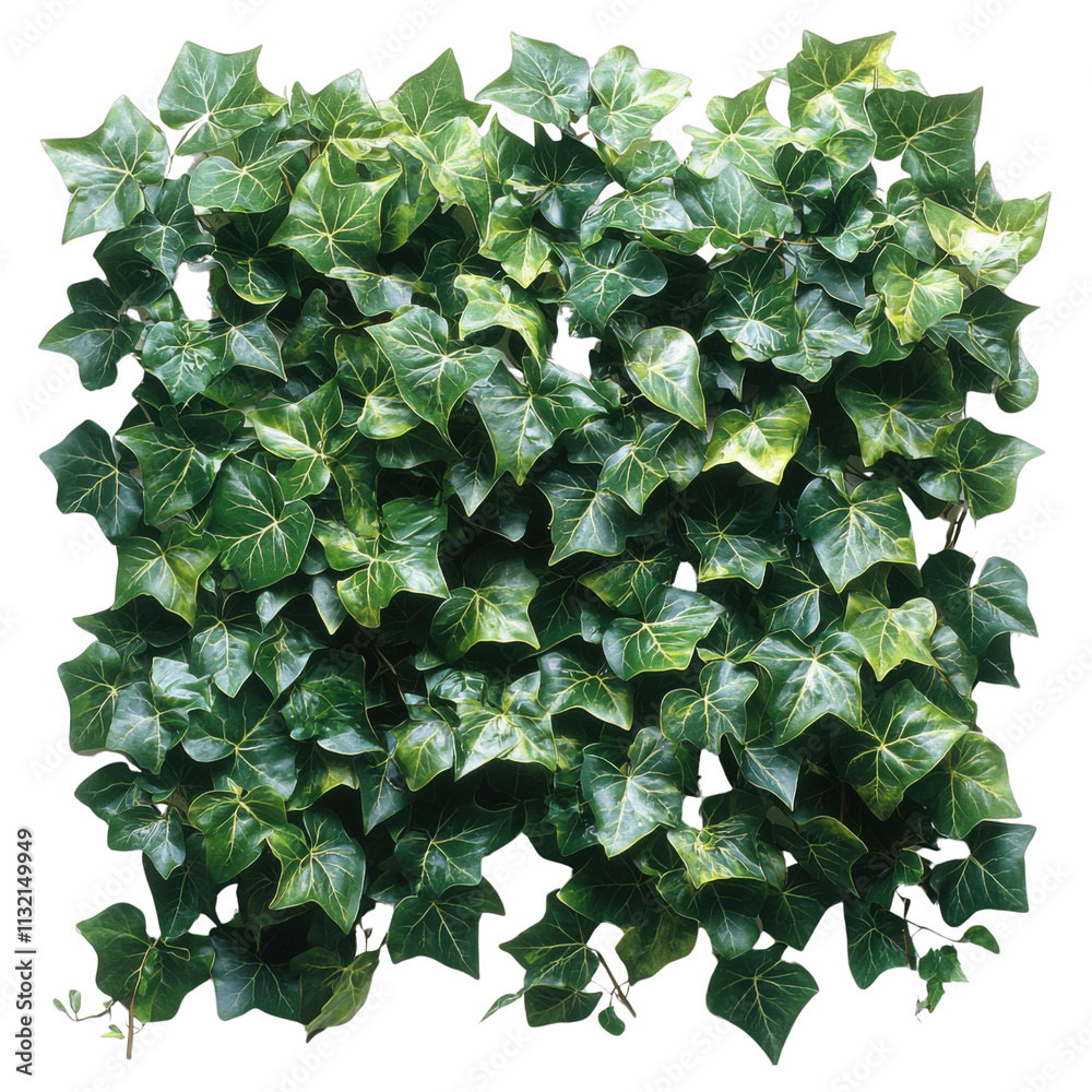Fototapeta premium Lush green ivy wall decor indoor space decorative gardening vibrant environment aesthetic view nature inspiration
