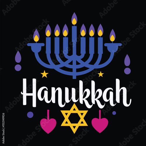 Hanukkah vector art illustration design