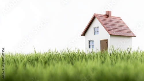 Wallpaper Mural Dream Home in Green Field New House Property Real Estate Torontodigital.ca