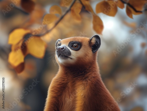 Kinkajou Close Up, Wild Mammal in Rainforest Habitat