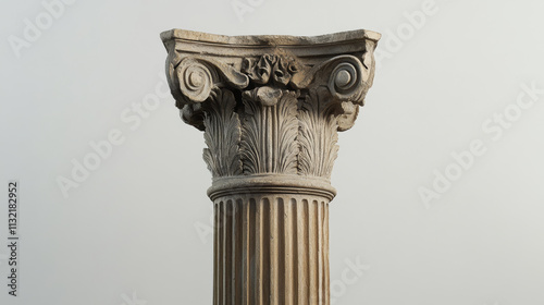 An illustration of a classic Greek or Roman ionic column pillar