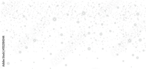 Glittering snowflakes in the air. transparent background. Overlay effect, Winter ambiance. vector illustration