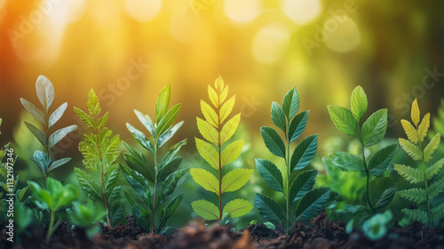 Diverse Business Team Planting Trees in Community Green Space