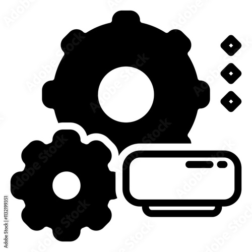 Maintenance icon, glyph icon style