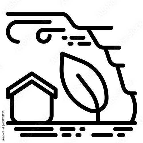 storm icon, line icon style