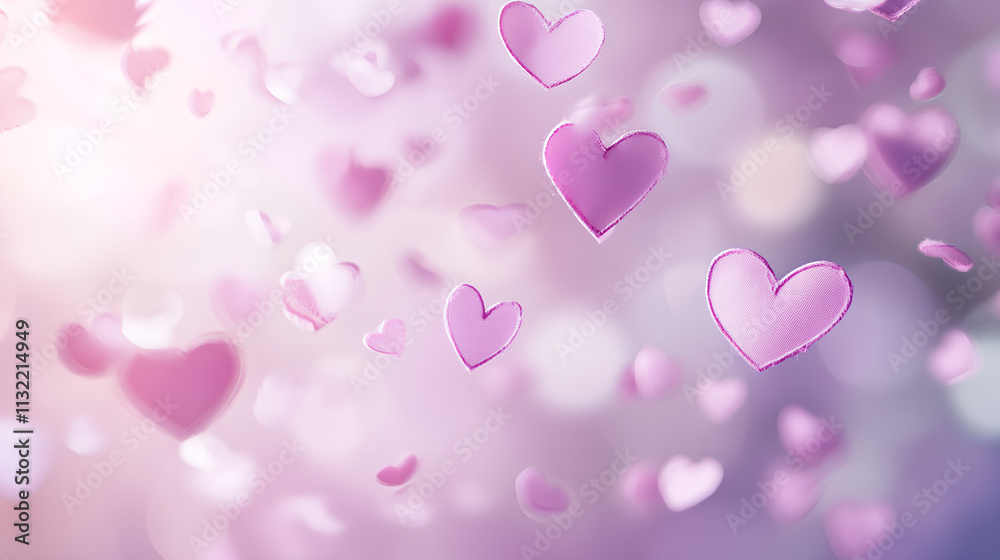 Pink background with hearts and romantic design for Valentine's Day wallpaper